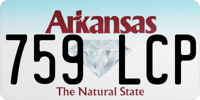 AR license plate 759LCP