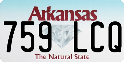 AR license plate 759LCQ