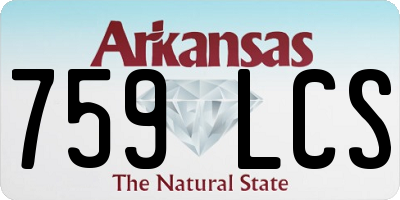 AR license plate 759LCS