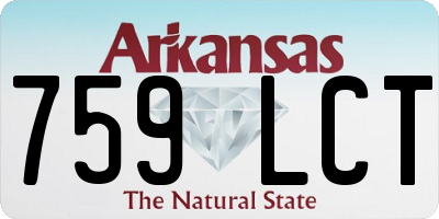 AR license plate 759LCT