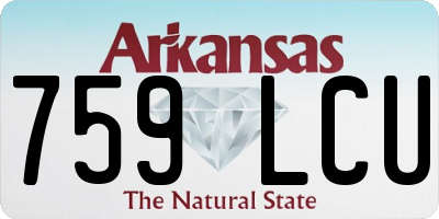 AR license plate 759LCU