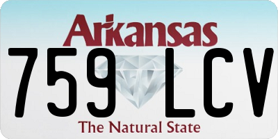 AR license plate 759LCV