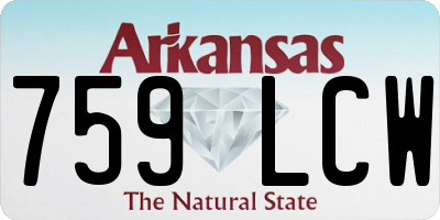 AR license plate 759LCW