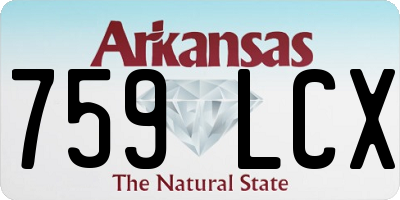 AR license plate 759LCX