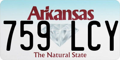 AR license plate 759LCY