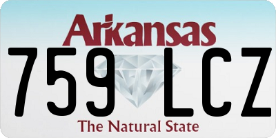 AR license plate 759LCZ