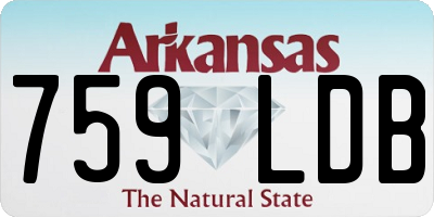 AR license plate 759LDB