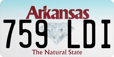 AR license plate 759LDI