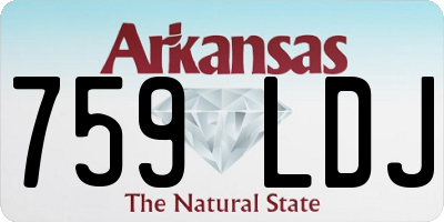 AR license plate 759LDJ