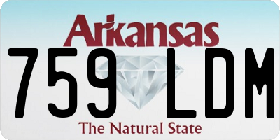 AR license plate 759LDM