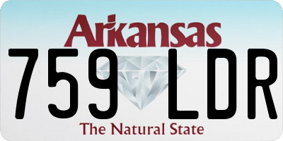 AR license plate 759LDR