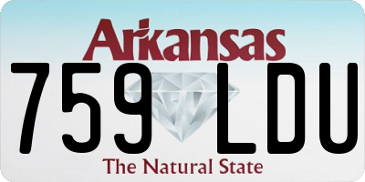 AR license plate 759LDU
