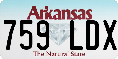 AR license plate 759LDX