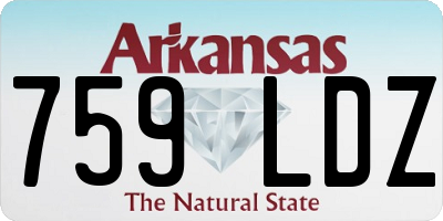 AR license plate 759LDZ