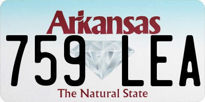 AR license plate 759LEA