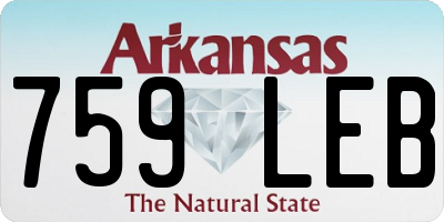 AR license plate 759LEB