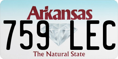 AR license plate 759LEC