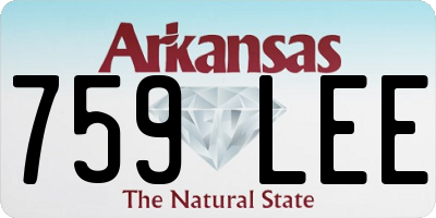 AR license plate 759LEE