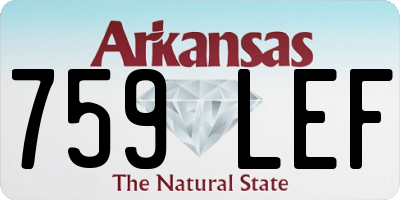 AR license plate 759LEF