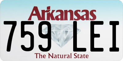 AR license plate 759LEI