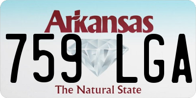 AR license plate 759LGA