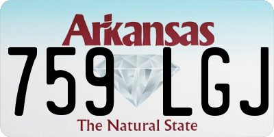 AR license plate 759LGJ