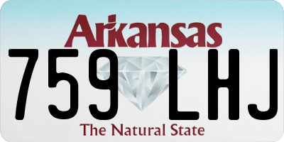 AR license plate 759LHJ