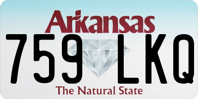 AR license plate 759LKQ