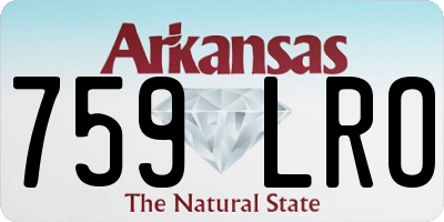 AR license plate 759LRO
