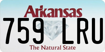 AR license plate 759LRU