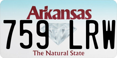 AR license plate 759LRW