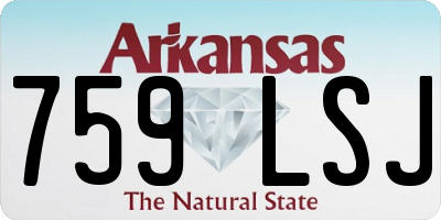 AR license plate 759LSJ