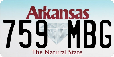 AR license plate 759MBG