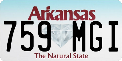AR license plate 759MGI