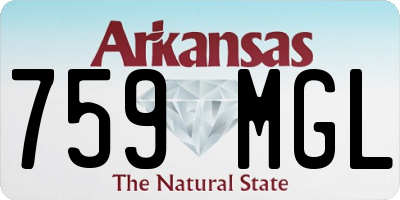 AR license plate 759MGL