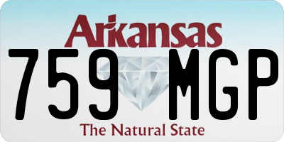 AR license plate 759MGP