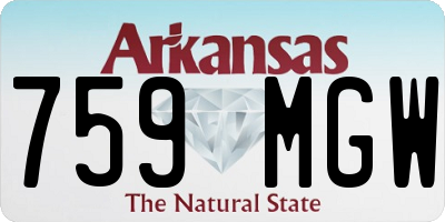 AR license plate 759MGW