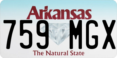 AR license plate 759MGX