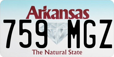 AR license plate 759MGZ