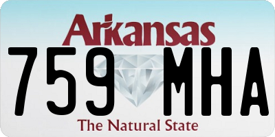 AR license plate 759MHA