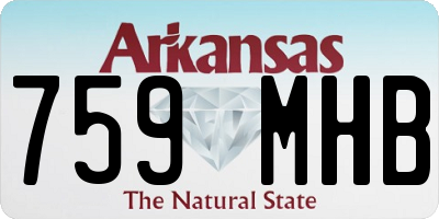 AR license plate 759MHB
