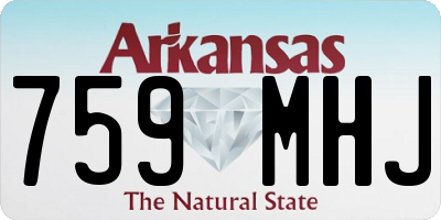 AR license plate 759MHJ