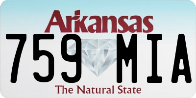 AR license plate 759MIA
