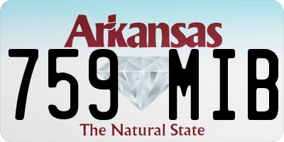 AR license plate 759MIB