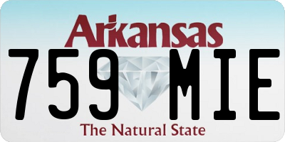 AR license plate 759MIE