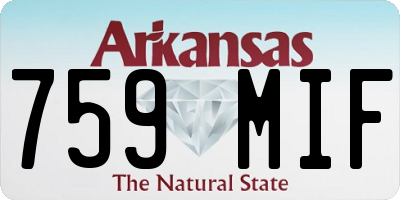 AR license plate 759MIF