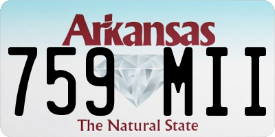 AR license plate 759MII