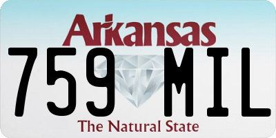 AR license plate 759MIL