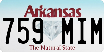 AR license plate 759MIM