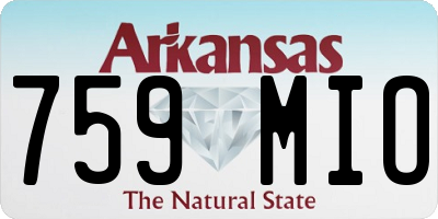 AR license plate 759MIO